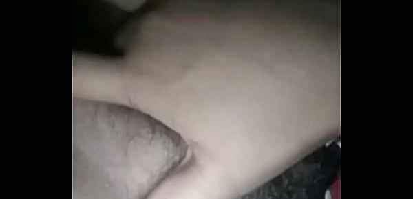  Indian Married girl playing with her hairy pussy when husband is not around
